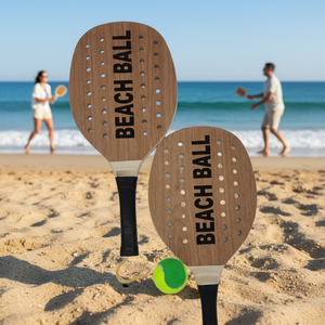 <span class=keywords><strong>Raquette</strong></span> de <span class=keywords><strong>padel</strong></span> en bois portable promotionnelle et pagaie de plage pour l'entraînement et les sports de plein air pour enfants - Product Image 5