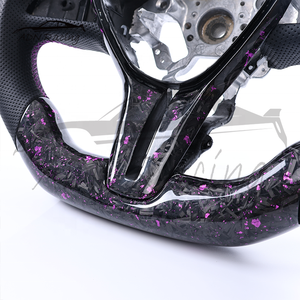 Volante de Coche Personalizado en Fibra de Carbono con Palanca de Cambios, Color Morado Forjado, para Infiniti Q50 Q60 QX80 2018+ (Venta al Por Mayor) - Product Image 5