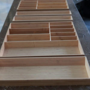 Mới phát hành bằng gỗ lưu trữ tủ bằng gỗ tre Nhà Bếp Đựng thức ăn tổ chức tre ngăn kéo Divider cổ điển tre dụng cụ chủ - Product Image 4