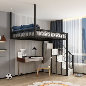 Modern design smeedijzeren eenpersoonsbed met opbergruimte, op maat gemaakte afmeting, stoffen bekleding, hondenkampbed, woonkamermeubilair - Product Image 3