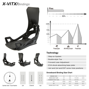 Ensemble <span class=keywords><strong>de</strong></span> snowboard X-VITX avec fixations et bottes noires - Product Image 2