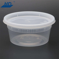 8Oz 12Oz 16Oz 24z 32Oz Plastic Lekvrije Cirkelvormige Voedselopslagcontainers Hete Soep Deli Container