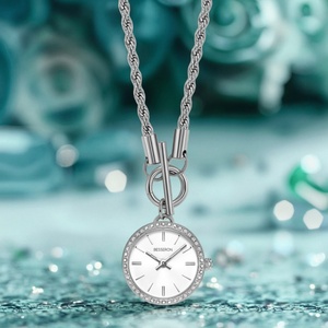 Collier et montre pour femme en acier inoxydable 316L de 18 mm, bijoux tendance 2023, ensemble pour filles, montre à chaîne, cadeau élégant - Product Image 2