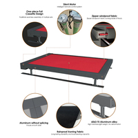 Toldo Retráctil Motorizado Impermeable de 6x4m con Resorte de Gas, Sistema de Toldo sin Columnas, Protección Solar y Techo Retráctil