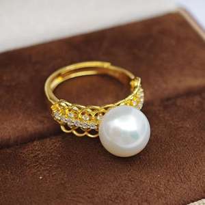 Bague en argent 925 UM Jewelry, perle d'eau douce ronde taille brillant, unisexe/hommes/femmes, cadeau pour mariage, anniversaire, usage quotidien - Product Image 5