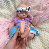 40cm lebensechte Voll silikon Reborn Baby puppe Schlafen Niedliche Baby puppen Realistisches Neugeborenes Playmate