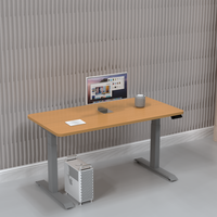 Bureau de travail électrique rétractable moderne, hauteur réglable, 2 moteurs, certifié BIFMA, design modulaire extensible, métal