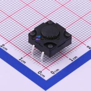 TS-1011-A5B3-D2 Tactile Switch Through hole-4P,12x12mm Switch Single Pole Single Throw Round Button 2.5N Through Hole - Product Image 1