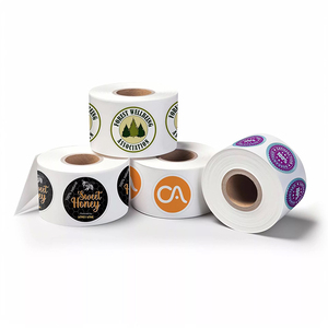 Kişiselleştirilmiş ürün özel yuvarlak çıkartmalar kağıt vinil yapıştırıcı su geçirmez etiket etiket baskı logo çıkartması rulo - Product Image 5