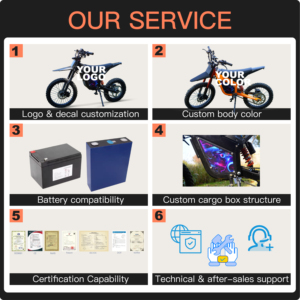Motocicleta Todoterreno de Alta Calidad de Fábrica, con Certificación CE DOT, 1500W 2000W, 65Km/h, 60V, Modelo MX10 para Niños - Product Image 2