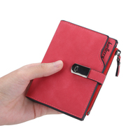 Baellerry Dompet Pendek Wanita, Dompet Kulit Pengait Modern Banyak Slot Kartu Pu Kustom untuk Perempuan