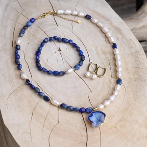 LS-L2700 Amazing Rose Quartz <strong>Necklace</strong> Nature Pearl Cream Turquoise <strong>Necklace</strong> Green Aventurine <strong>Sodalite</strong> Gemstone <strong>Necklace</strong> - Product Image 2