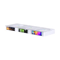 Ventilateur de boîtier Jonsbo ZC-360 blanc avec synchronisation RGB, éclairage ARGB, roulement à billes PWM 3 côtés, cuivre et aluminium, 5W pour refroidissement liquide d'ordinateur