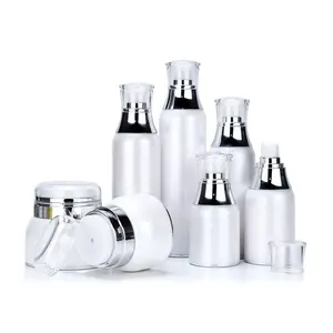 15g 30g 50g Acrylic Airless Vacuum Pump Lotion Bottle With Acrylic Jar Containers Set