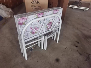 Traditional Design Stable Manufacturing Factory Affordable Wholesale of Strong <b>Portable</b> Single Metal <b>Bed</b> Frame Folding <b>Beds</b> - Product Image 4