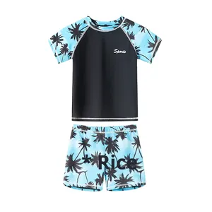 <span class=keywords><strong>Maillot</strong></span> <span class=keywords><strong>de</strong></span> <span class=keywords><strong>bain</strong></span> deux pièces pour garçons, pour enfants et adolescents, pour l'entraînement en <span class=keywords><strong>piscine</strong></span>, en polyester et élasthanne, motif palmier - Product Image 5