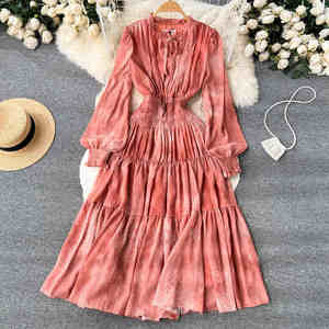 Ropa de mujer mixta y combinada de gama alta Nuevos vestidos para adultos con patrón floral de ganchillo y decoración de encaje para la primavera - Product Image 5