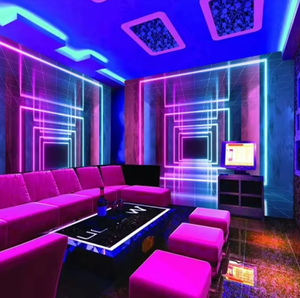 <span class=keywords><strong>Laser</strong></span> Lumière Flash Papier Peint bar Karaoké Disco Fond Mur Tissu Live Wall <span class=keywords><strong>Mural</strong></span> - Product Image 3