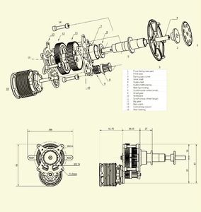 Motor del Sistema de Propulsión para Avión <span class=keywords><strong>RC</strong></span> FAI <span class=keywords><strong>F3A</strong></span>, Modelo de Competición VTOL, Dron Coaxial Anti-rotación, Aeronave Acrobática FXB - Product Image 4