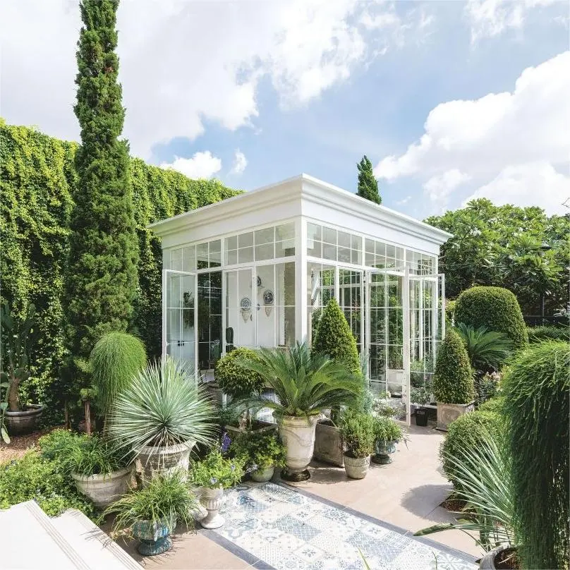 Recinto prefabricado de Patio de jardín de invierno Casa de cristal moderna Independiente 3 4 Estaciones Sun Room Aluminio Sunroom