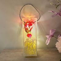 Valentijnsdag Nieuwe Stijl Rosegoud Folie Enkelvoudige Eeuwigdurende Bloem Cadeausets Kunstbloem