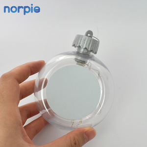 Giáng sinh rõ ràng nhựa nửa bóng cây giáng sinh trang trí đám cưới thăng hoa trống LED thắp sáng bóng nhựa với pin - Product Image 2