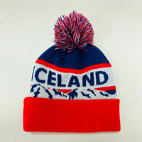 Chapeau Bobble Personnalisé 100% Acrylique pour Club Sportif, Équipe de Football, Motif Jacquard, Broderie, Logo, Patch, Bonnet avec Pompon