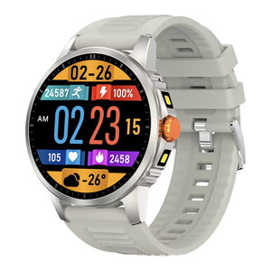 Montre connectée à écran rond TFT avec boîtier en alliage pour hommes et femmes, double lampe torche, appels, montre de sport, moniteur de fréquence cardiaque magnétique, suivi d'activité physique - Product Image 4