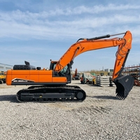 Excavatrice de construction DX360LC 36t, cabine spacieuse climatisée avec système ROPS