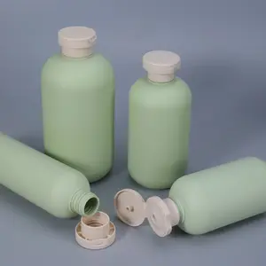Botol sampo plastik kustom 200ml 260ml 300ml 400ml 500ml kemasan botol pompa emulsi pe untuk produk perawatan rambut