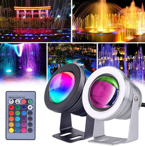 Lumière de fontaine de <span class=keywords><strong>piscine</strong></span> à LED RVB étanche <span class=keywords><strong>IP67</strong></span> avec projecteur à gradation télécommandé pour les piscines de jardins extérieurs Caractéristiques de l'eau - Product Image 2