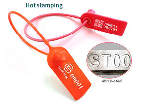 Precintos de Seguridad de Plástico, Etiquetas de Seguridad Autoblocantes de 200 mm para <span class=keywords><strong>Calzado</strong></span> Deportivo, Contenedores, con Logotipo y Número de Serie - Product Image 5