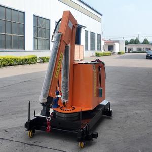 Gru idraulica da pavimento con piattaforma girevole elettrica a 360 gradi, gru mobile semovente da 2 tonnellate - Product Image 3
