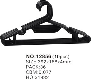 HAIXING 10PCS Big Black Closet Clothing Plastic <strong>Hanger</strong> - Product Image 2