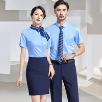 Vêtements de réception d'hôtel esthéticienne Service à la clientèle chemise professionnelle hommes et femmes à manches courtes Restaurant serveur uniforme
