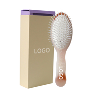Brosse à cheveux en acétate d'ambre personnalisée en gros de l'usine JUNYI avec picots en nylon et peigne à dents larges en TPR – Kit de soin quotidien