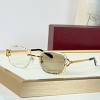 Lunettes de soleil ovales élégantes sans monture, de créateur, protection UV400, dégradées, style vintage de luxe pour femmes, idéales pour l'été, les mariages et les vacances