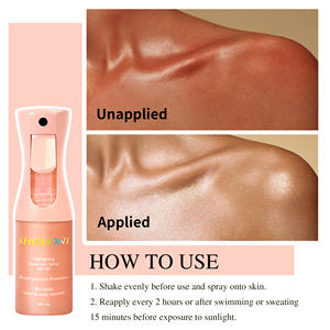 Etiqueta privada Vegan Impermeable Sun Body Glow Spray <span class=keywords><strong>SPF</strong></span> 50 Highlight Body Shimmer Matte Sunscreen Mist - Product Image 2
