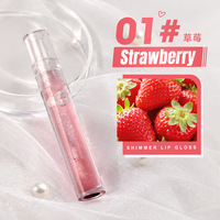 Verdant Mirelle Gloss à lèvres hydratant transparent effet miroir brillant parfumé aux fruits 5g avec logo personnalisé, 9 teintes