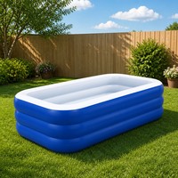 Piscine gonflable pour enfants et adolescents, idéale pour les jeux aquatiques en plein air, dans le jardin ou lors de fêtes estivales