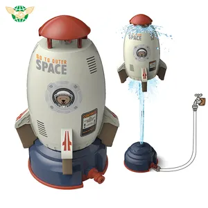 New arrival kids summer toys outdoor water spray sprinkler toy garden spinning ejection launch rocket water spray toys