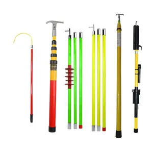 Hot selling Insulated Spiral Fiberglass Link stick fiberglass Hot Operating Rod line telescopic hot Stick