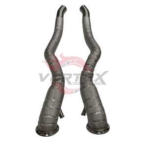Tubo de Escape de Alto Rendimiento Vortex de Acero Inoxidable 304 de 1.5 mm de Espesor con Acabado Espejo y Protección Térmica para Ferrari F12 - Product Image 1