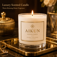 AIKUN Bougie Minimaliste Blanche en Vase Décoratif, Source OEM, Expédition, Qualité Rigoureuse, Fortement Parfumée