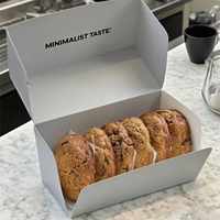 Scatola per Biscotti e Alimenti in Cartone e PVC Personalizzabile all'Ingrosso, Finitura Opaca con Inserto in Lamina d'Oro per Confezioni di Prodotti da Forno