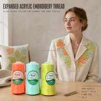 Fil à broder en acrylique pelucheux 24S 2 brins 600 couleurs 3000 yards Point éponge Chenille Vente en gros OEM