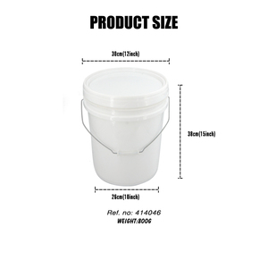 Cubo de Plástico Resistente de 5 Galones con Asa Cómoda para Todas las Estaciones, Supermercados - Product Image 2