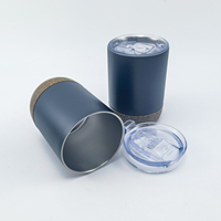Nuevo producto OEM 8oz taza de doble pared de acero inoxidable taza de café termo tazas con tapa inferior de corcho de plástico