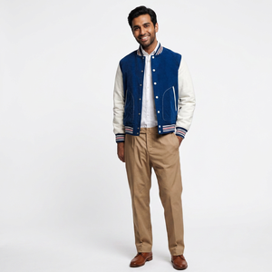 Veste universitaire en toile unisexe, design personnalisé, haute qualité, imperméable, respirante, chaude, veste de baseball, fabricant frontal, vente en gros - Product Image 1