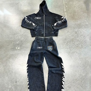 Custom Design Casual comfort Zip up Jackets <b>Tracksuits</b> Fit Track Suit Cut and Sew Sweatsuit Jogging Set Suit <b>Polyester</b> <b>Tracksuit</b> - Product Image 3